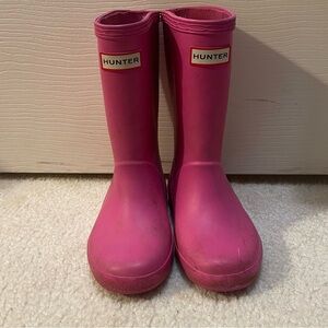 Hunter Rain Boots Pink Waterproof Boots size 10 UK